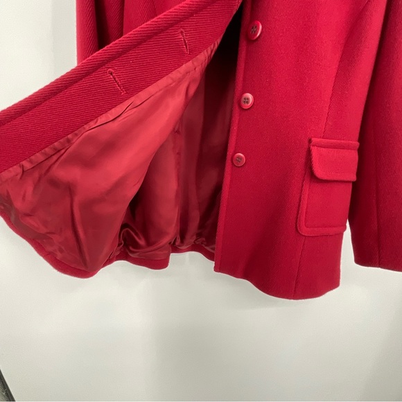 Pendleton Petite Red Wool Jacket Size 12 K10 - Picture 9 of 11